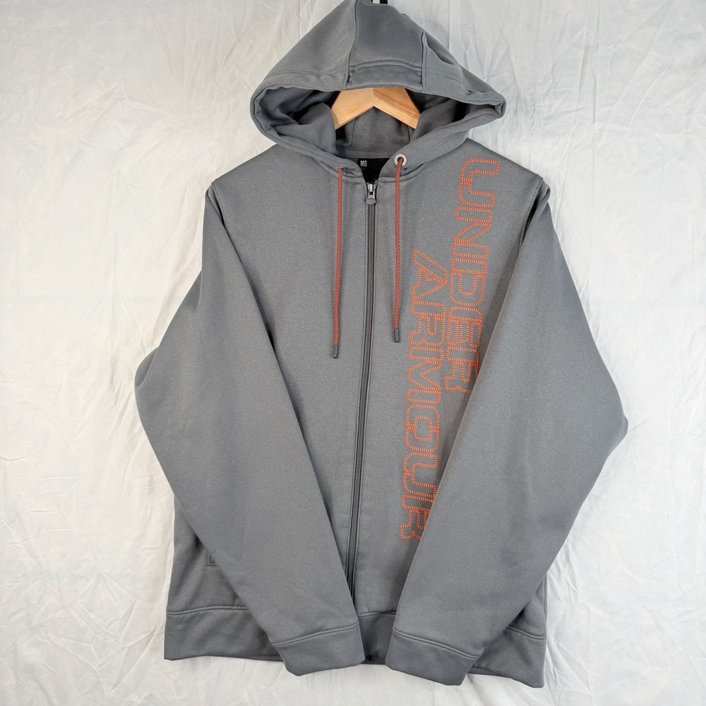 Under Armour Sweatshirt Mens SZ-M‎ Gray Hoodie Athletic Streetwear Urban Hiphop